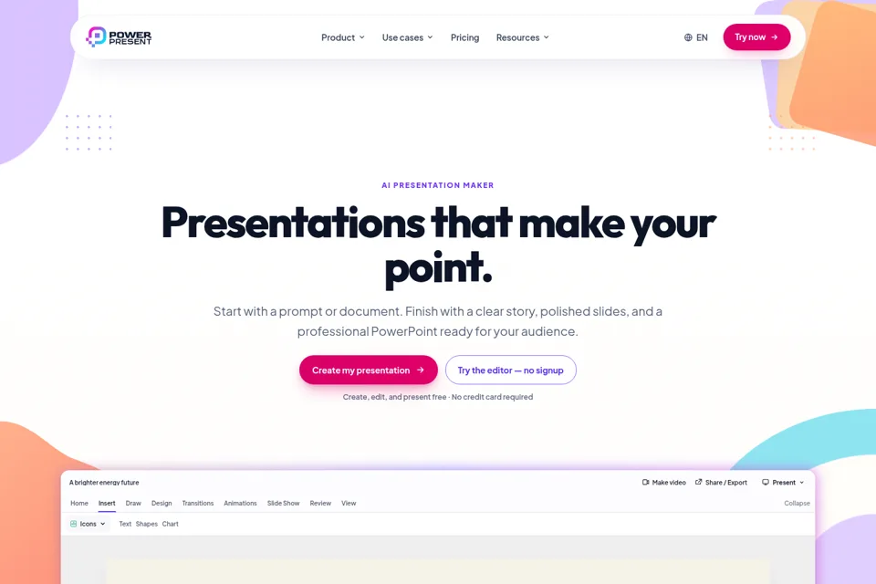 Landing page preview