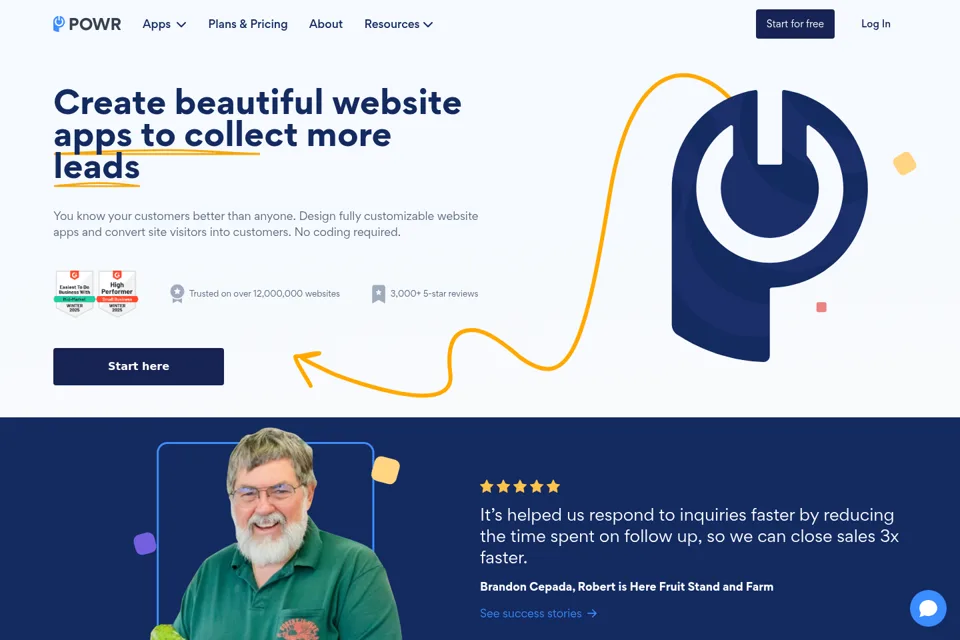 Landing page preview