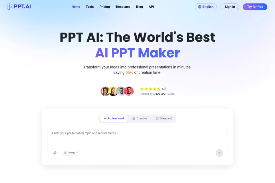 Landing page preview