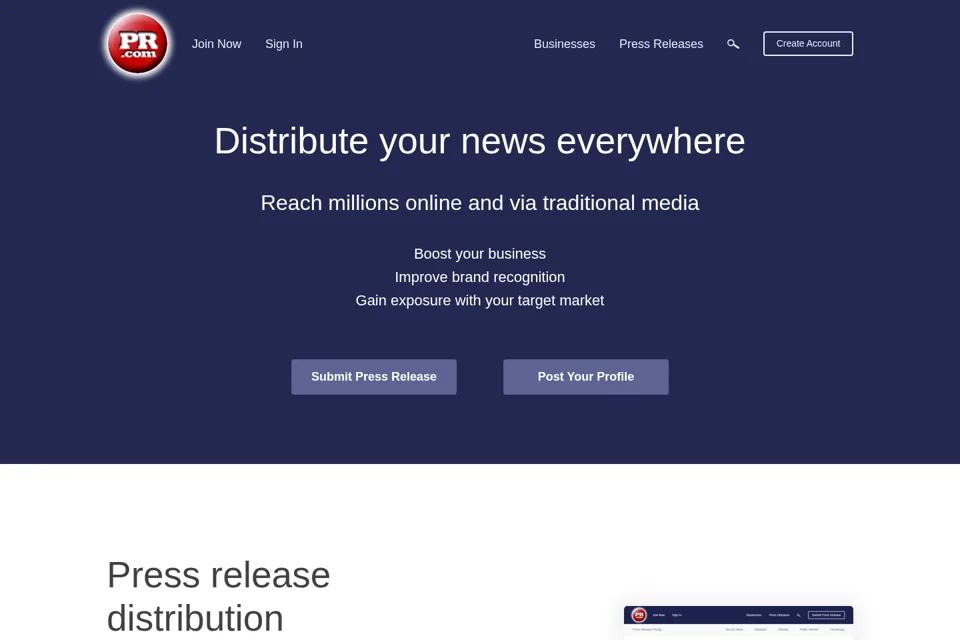 Landing page preview