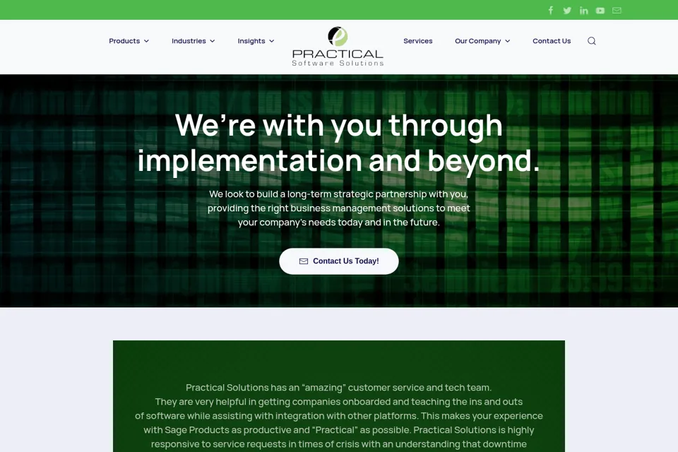 Aperçu de la landing page