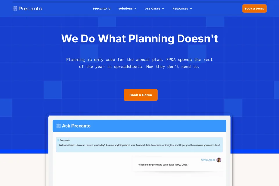 Aperçu de la landing page