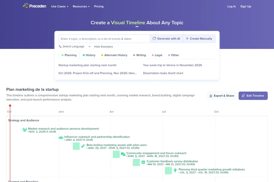 Landing page preview