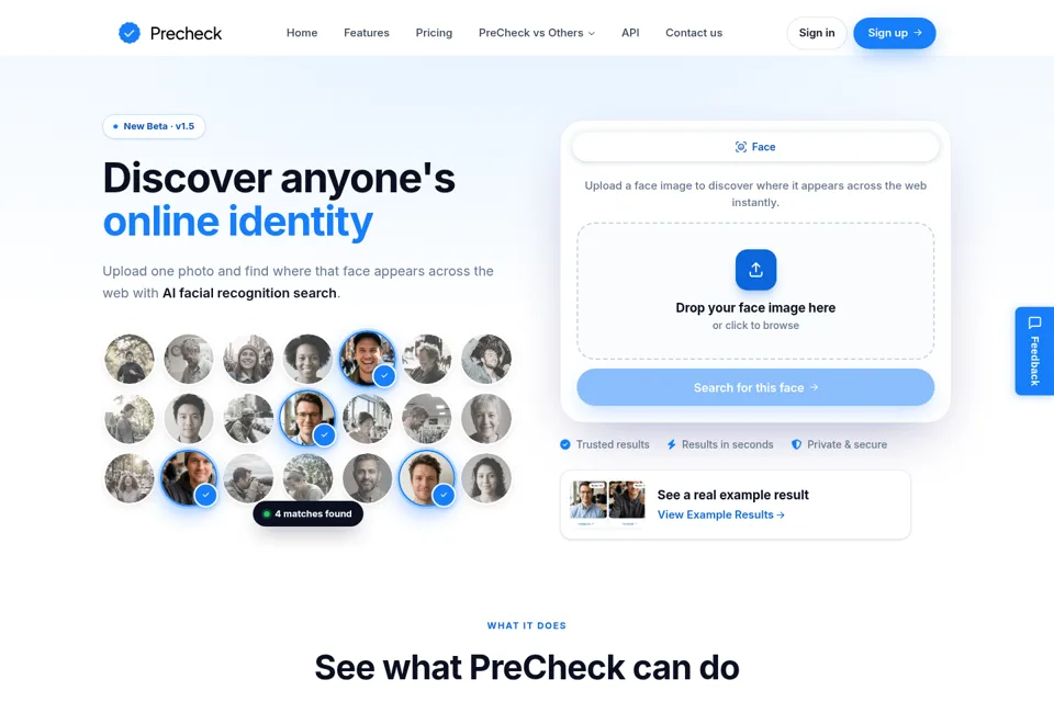 Aperçu de la landing page