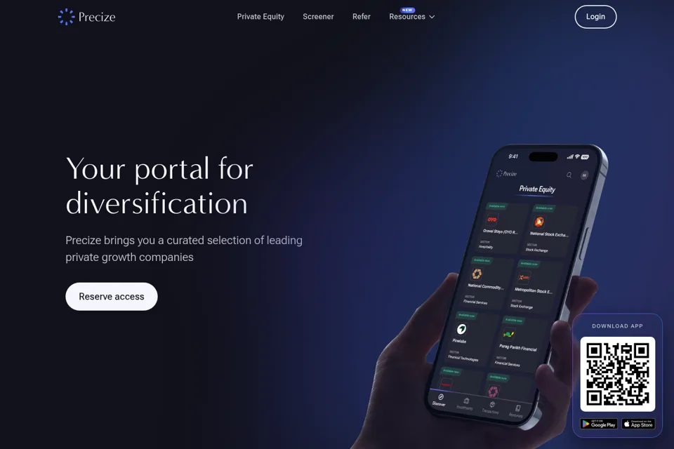 Aperçu de la landing page