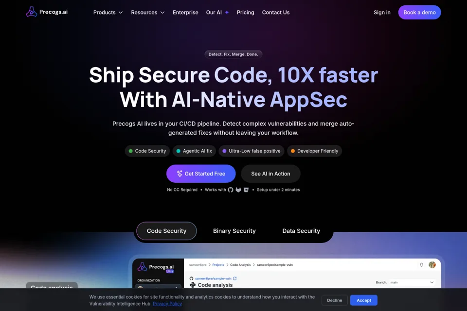 Landing page preview
