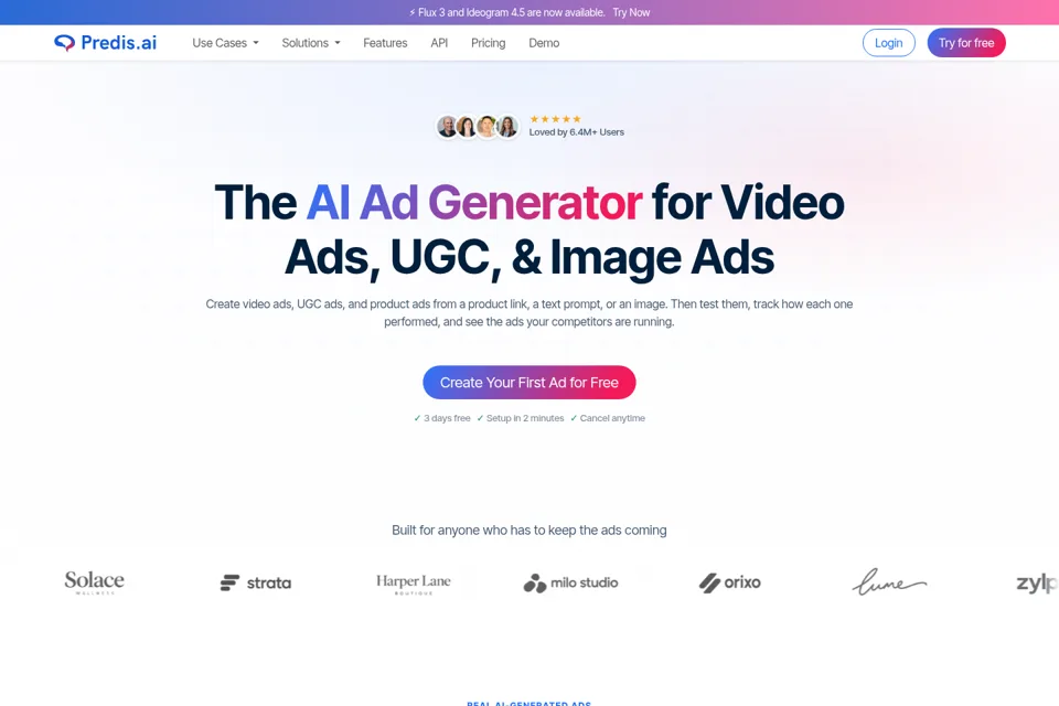 Aperçu de la landing page