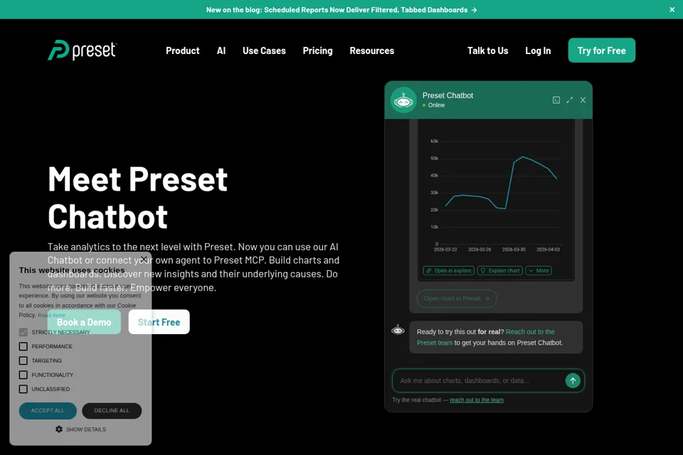 Landing page preview