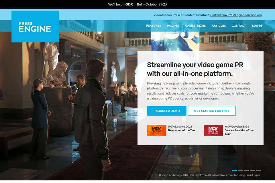 Landing page preview