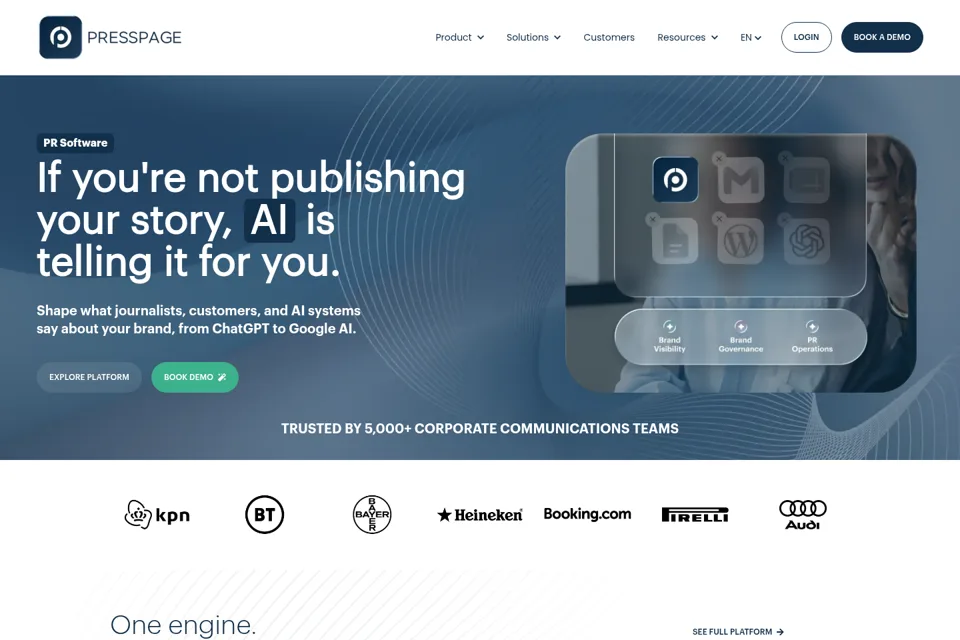 Aperçu de la landing page