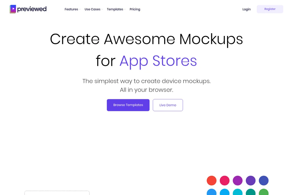 Landing page preview