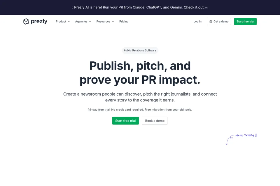 Aperçu de la landing page