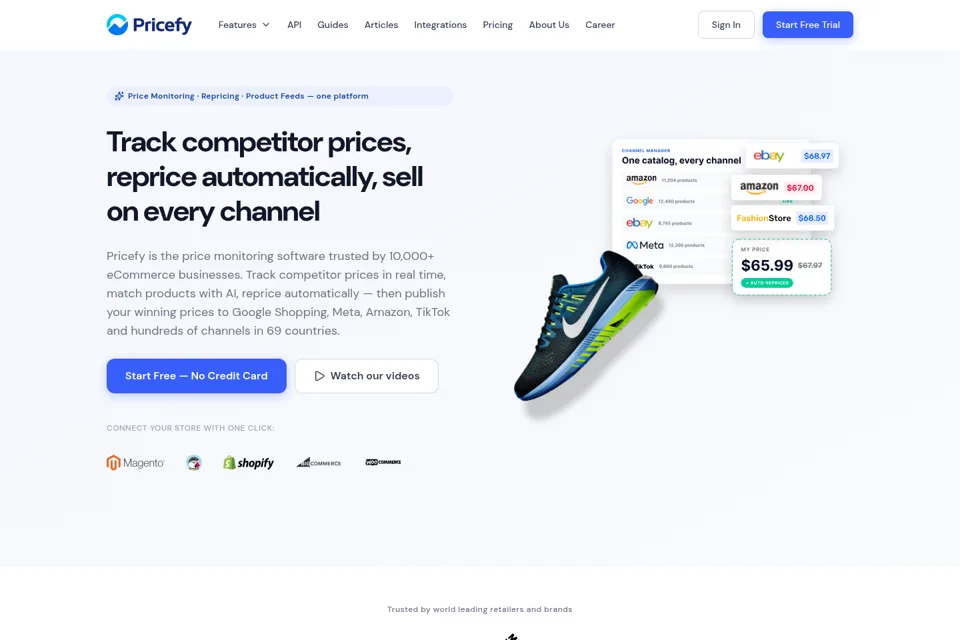 Aperçu de la landing page
