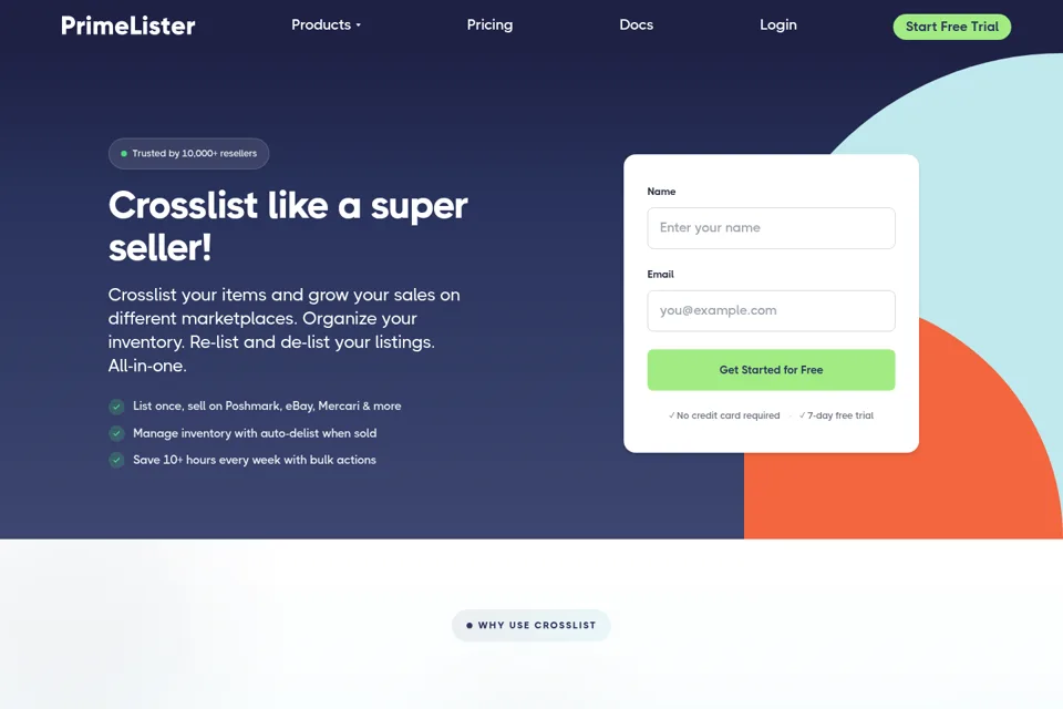 Aperçu de la landing page