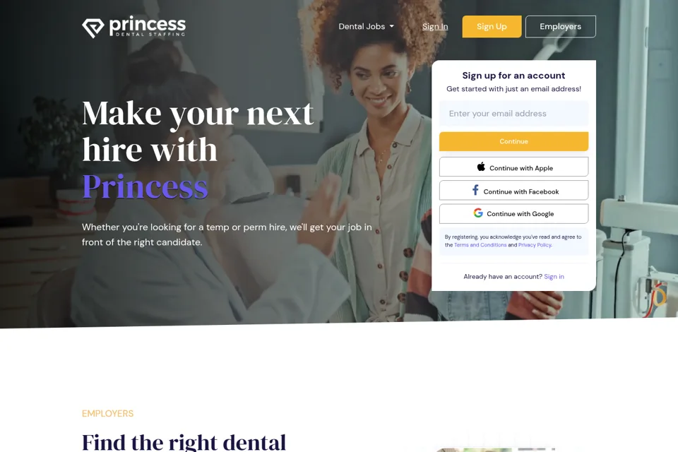 Landing page preview