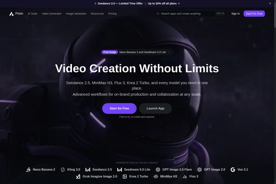 Aperçu de la landing page