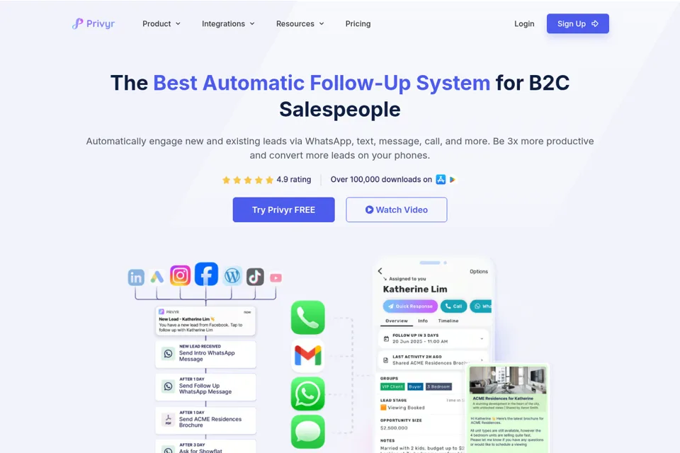 Landing page preview