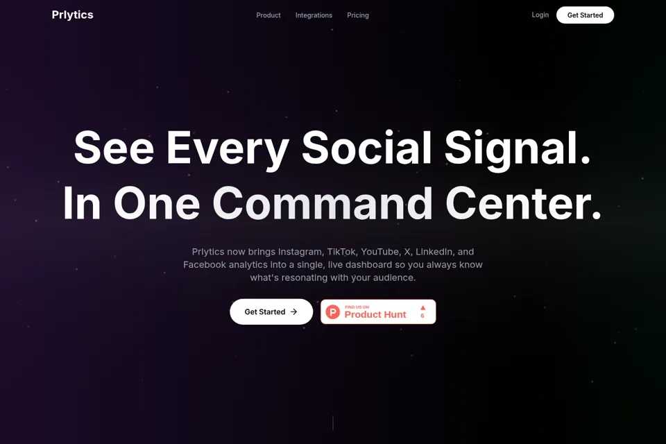 Aperçu de la landing page