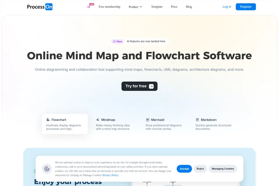 Aperçu de la landing page