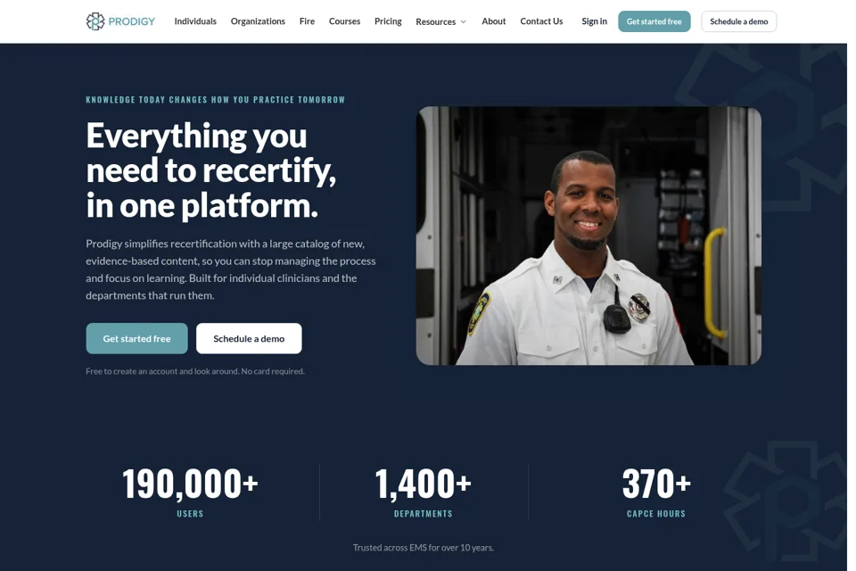 Aperçu de la landing page
