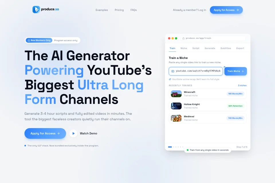 Aperçu de la landing page