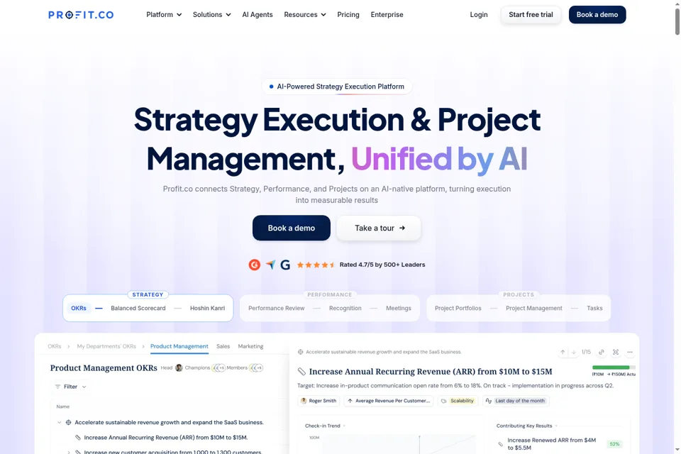 Landing page preview
