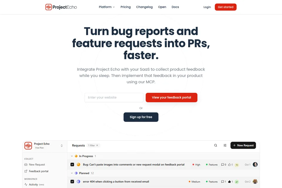 Landing page preview