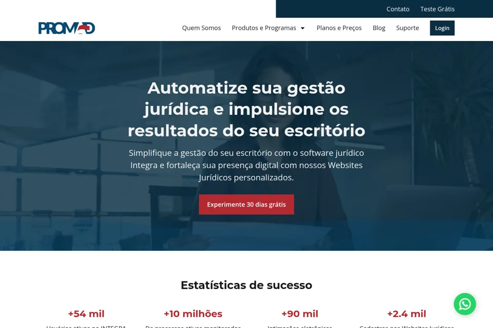 Aperçu de la landing page