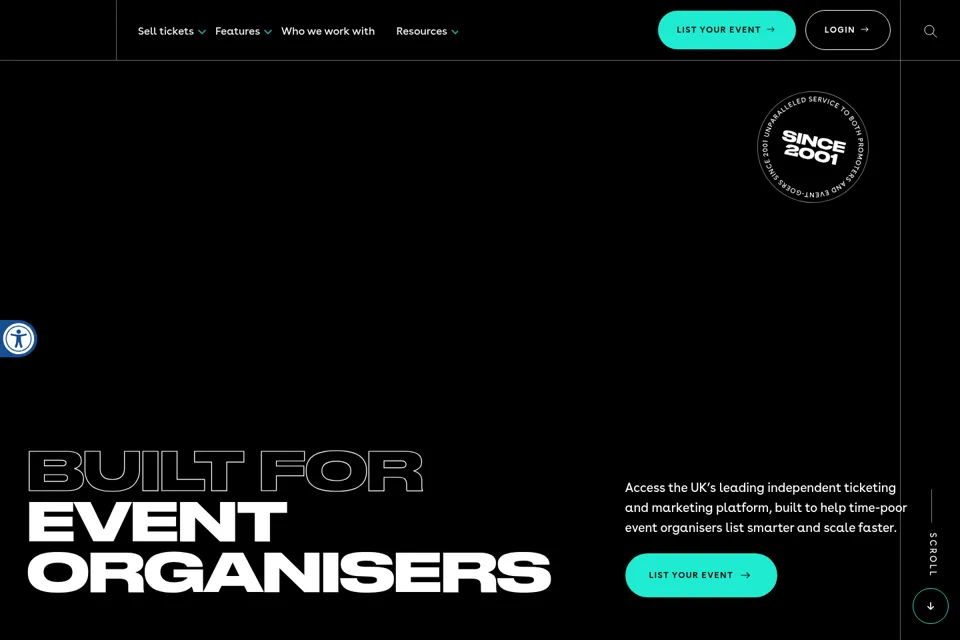 Aperçu de la landing page