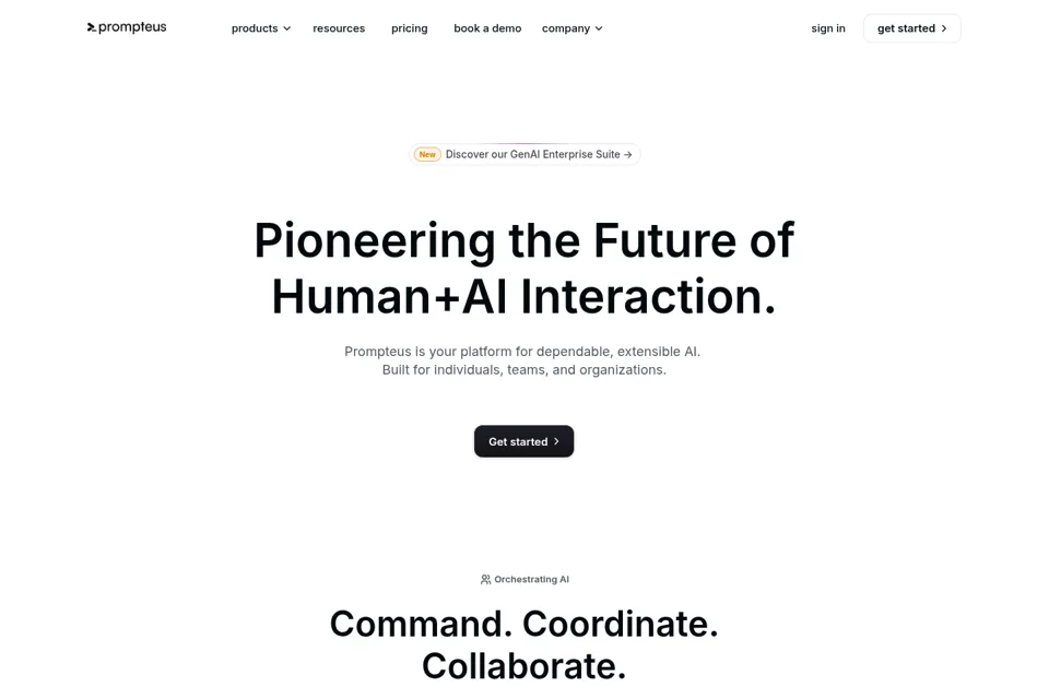 Aperçu de la landing page