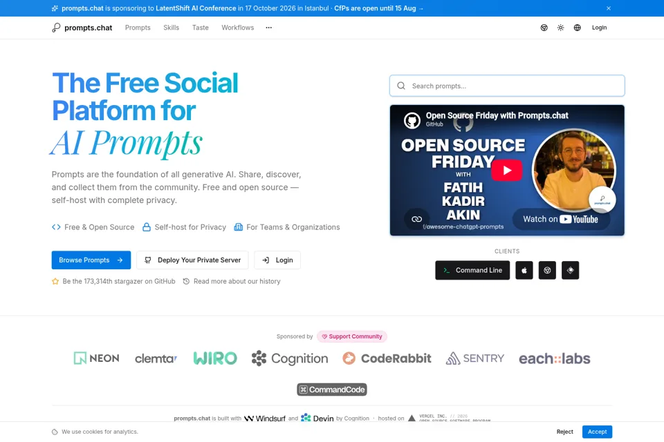 Aperçu de la landing page
