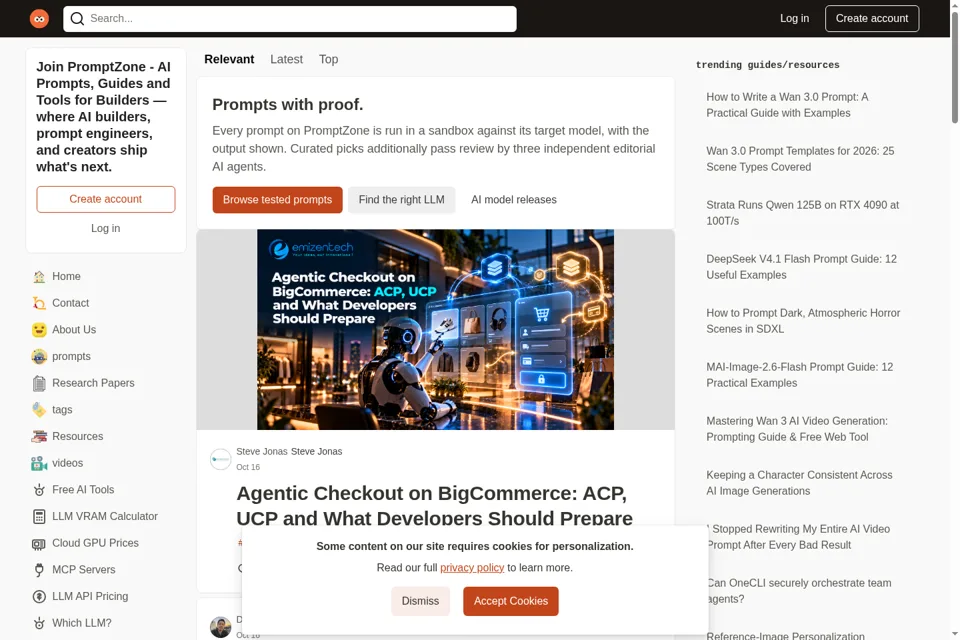 Aperçu de la landing page