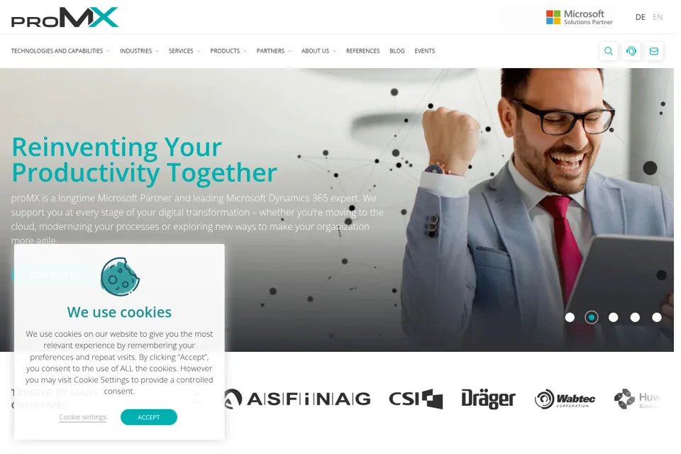 Aperçu de la landing page