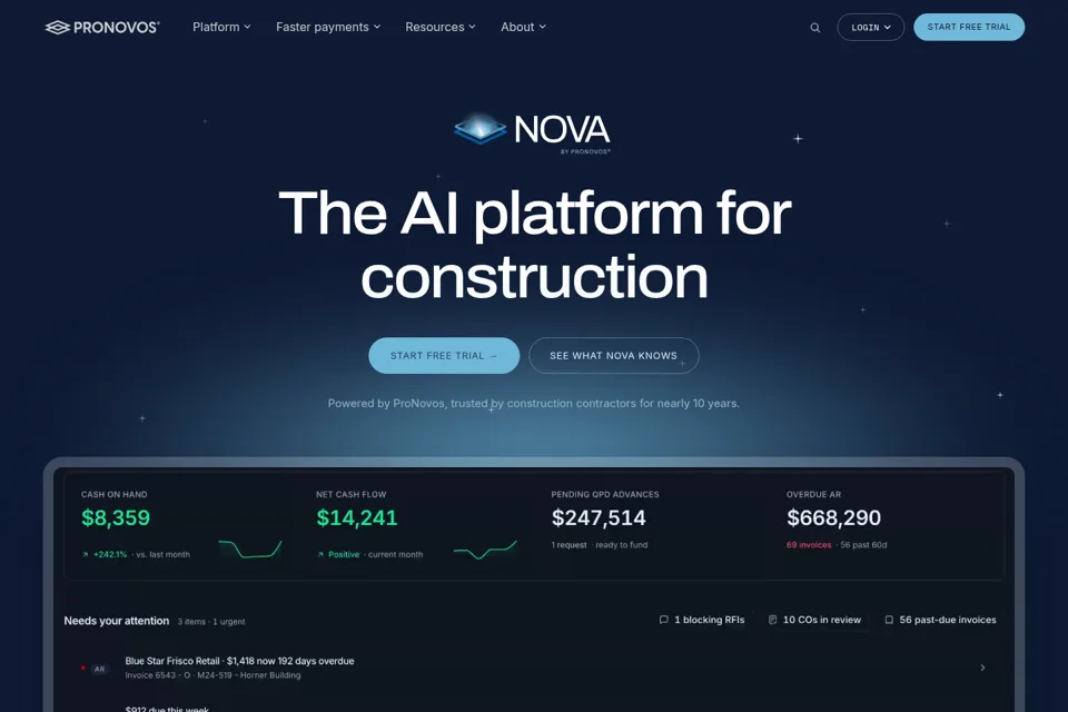 Aperçu de la landing page