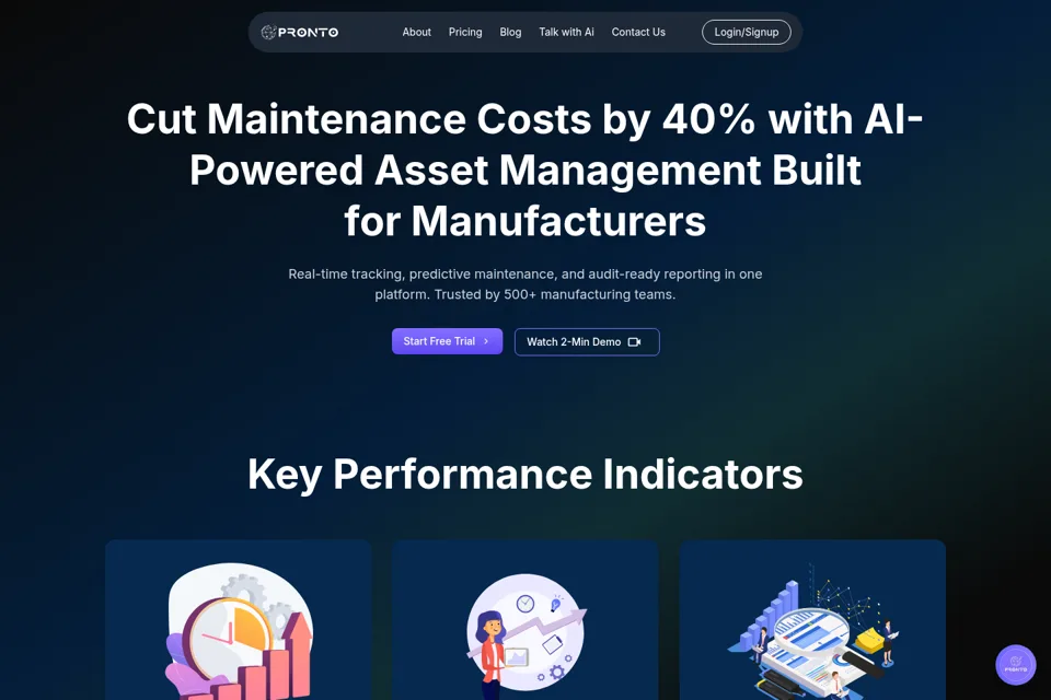 Aperçu de la landing page