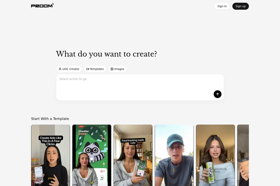 Aperçu de la landing page