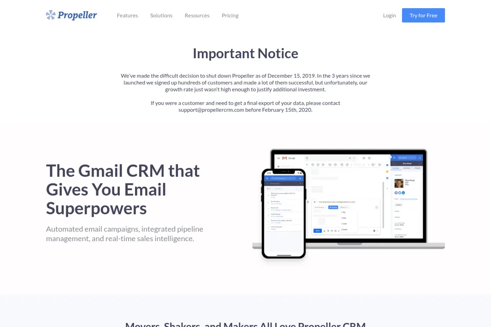 Aperçu de la landing page