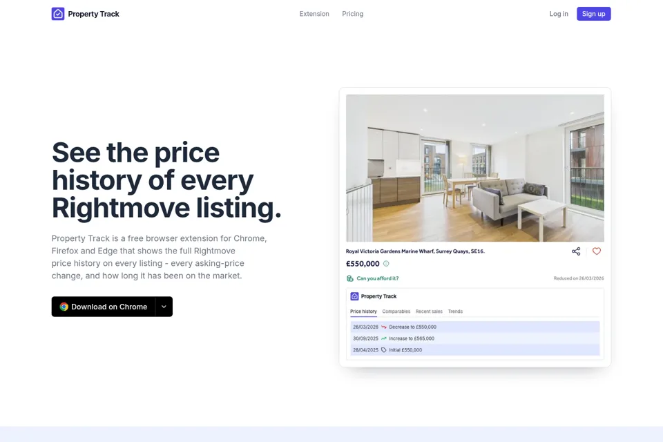 Aperçu de la landing page