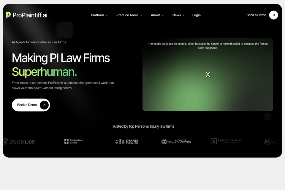 Aperçu de la landing page