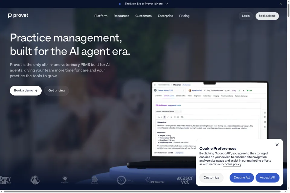 Aperçu de la landing page