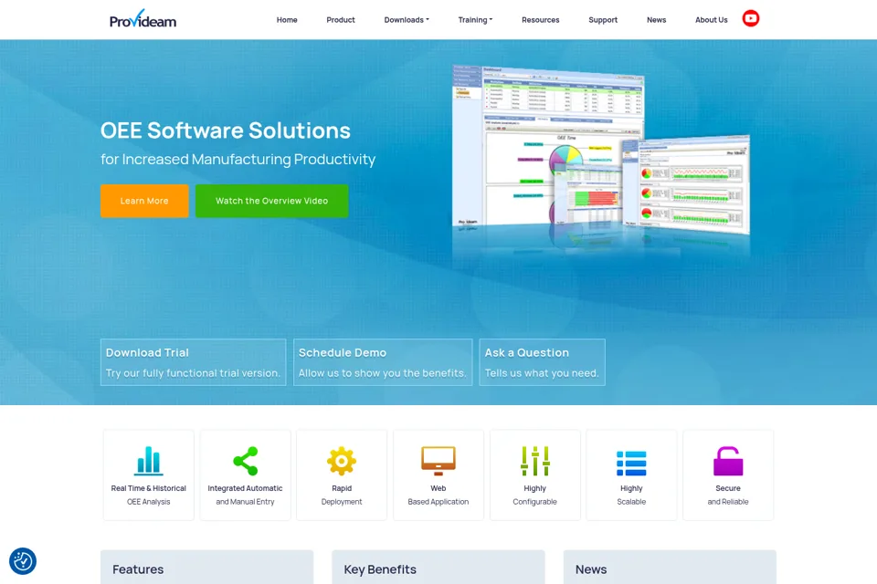 Aperçu de la landing page