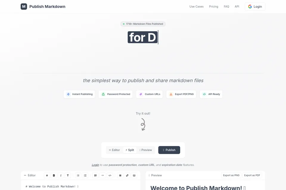 Landing page preview