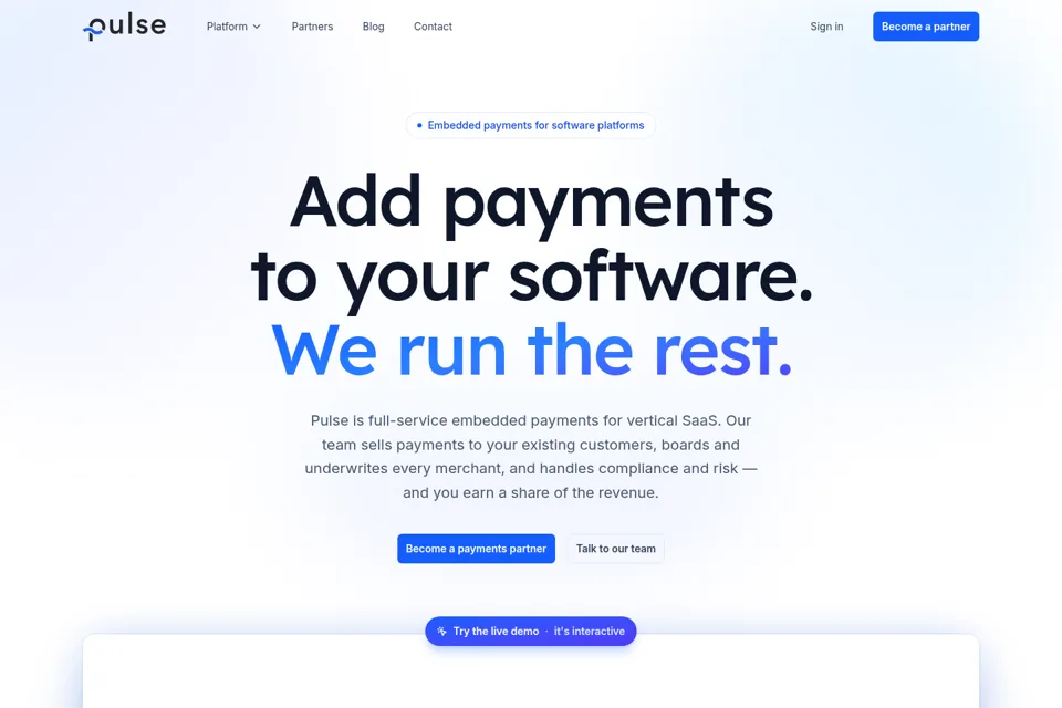 Aperçu de la landing page