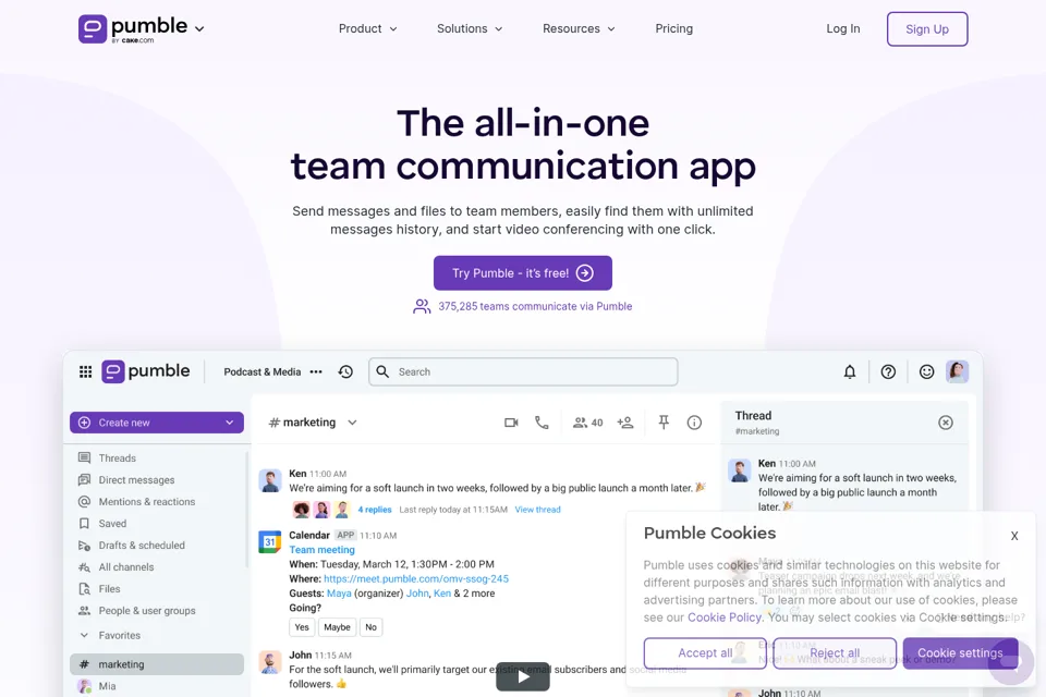 Aperçu de la landing page