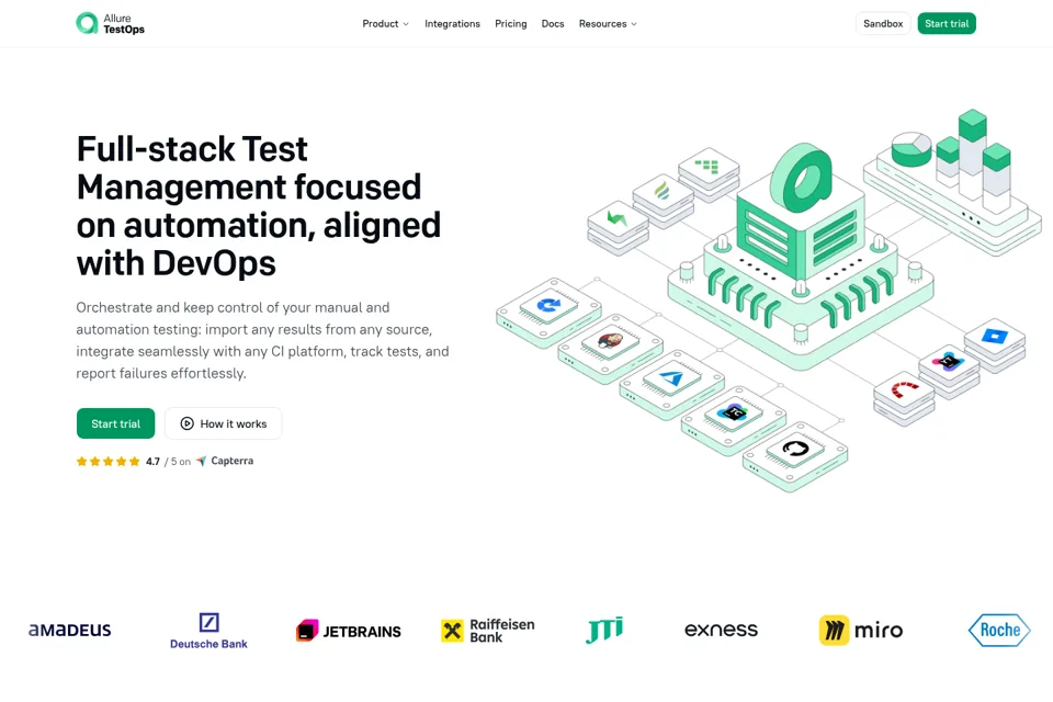 Aperçu de la landing page
