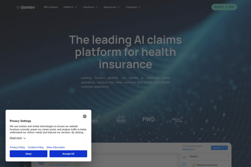 Aperçu de la landing page