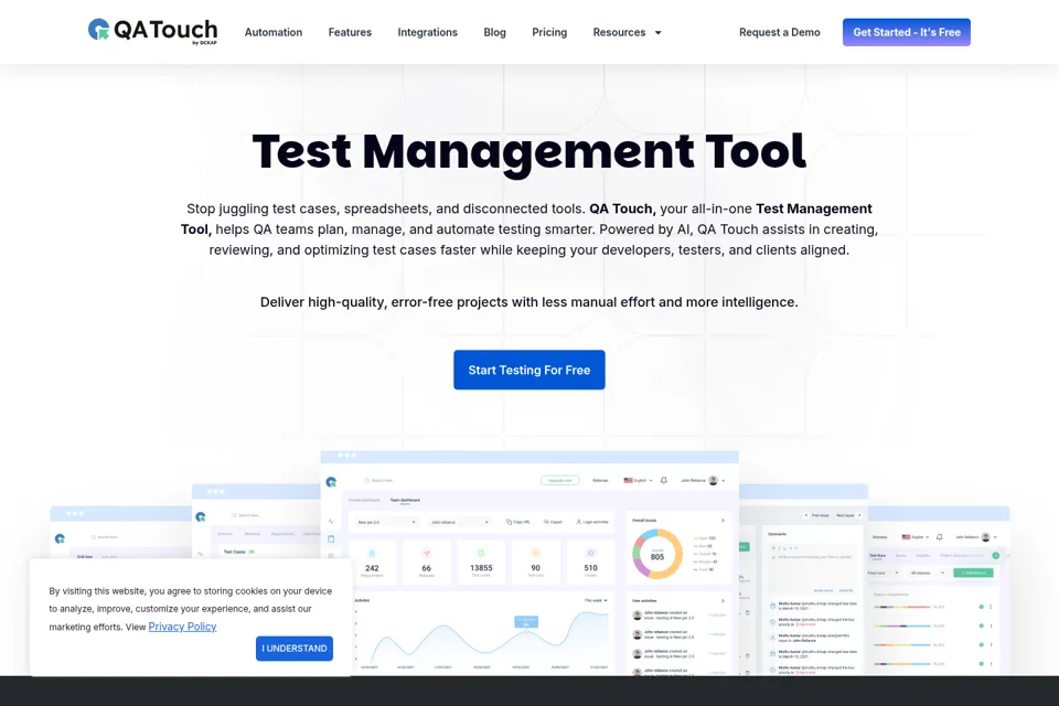 Aperçu de la landing page