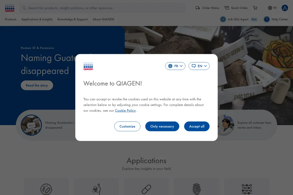 Aperçu de la landing page