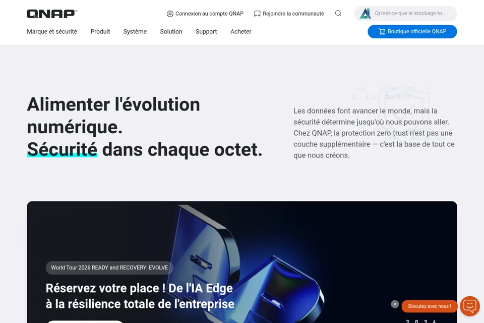 Aperçu de la landing page