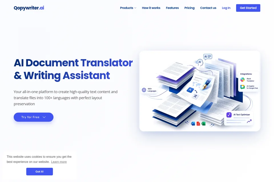 Aperçu de la landing page